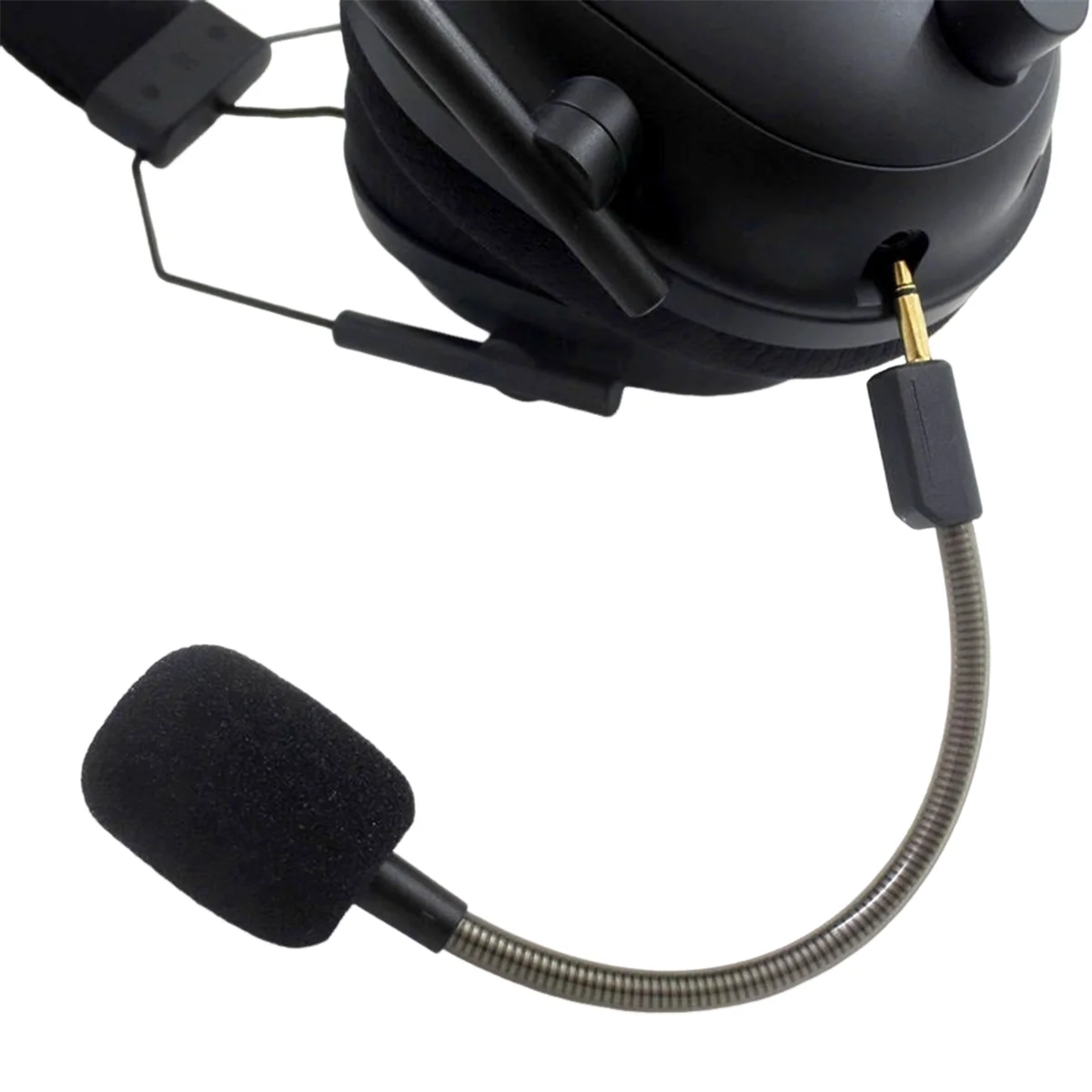 ABQR เปลี่ยนไมโครโฟนสําหรับ Blackshark V2 V2 PRO V2 SE ชุดหูฟังไร้สายสําหรับเล่นเกม 3.5 มม.ไมโครโฟนสําหรับเล่นเกมที่ถอดออกได้,สีดํา
