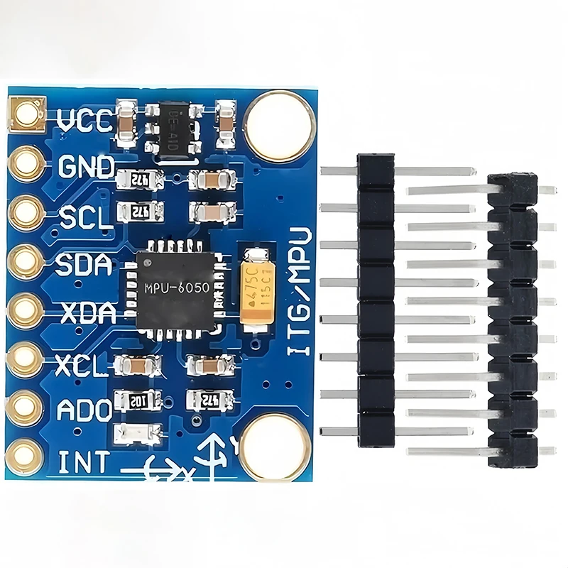 1 ensemble de capteurs Gyroscope analogiques IIC I2C GY-521 MPU-6050 MPU6050 3 axes + Module accéléromètre pour Arduino avec broches 3-5V DC