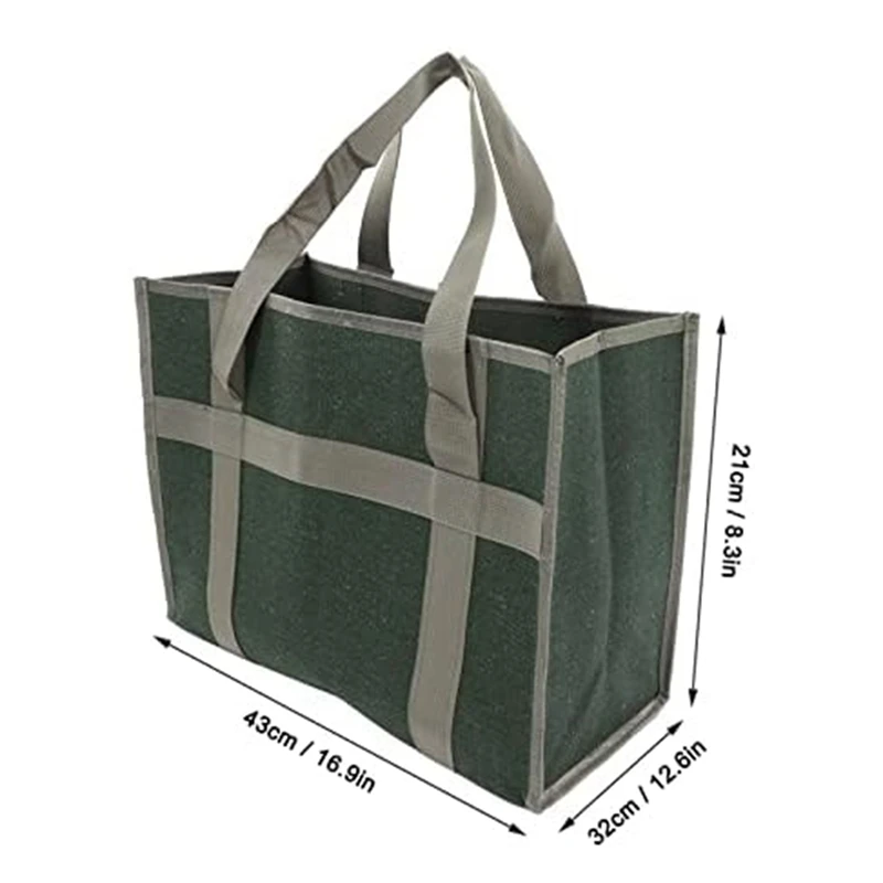 Wide Mouth Tool Bag, Portable Tool Organizer Canvas Large-Capacity Wear Resistant For Handyman For Maintenance Reusable