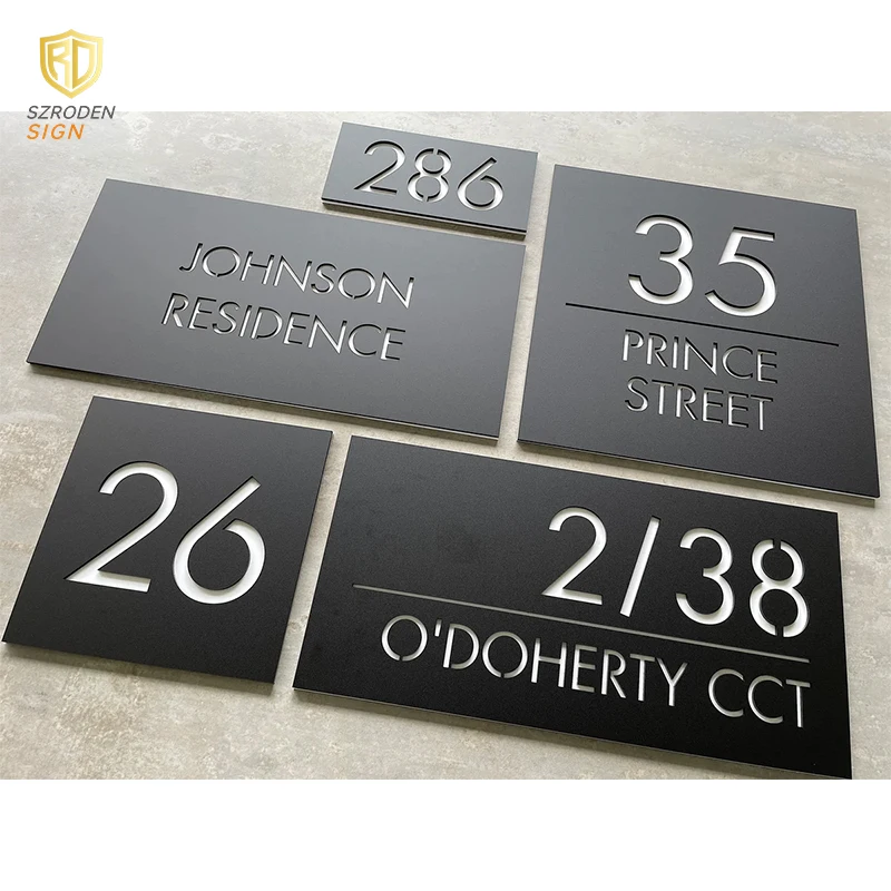 

Shenroden Metal Laser Cutting House Number Sign Home Address Plaques Door Number Signage Board