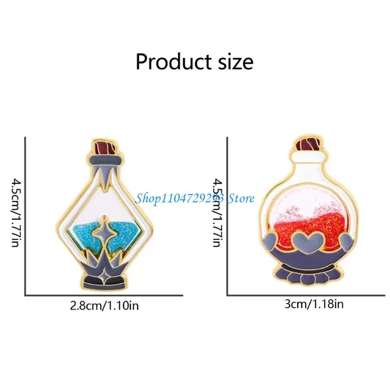 

Y2GD Magics Theme Glittering Enamel Badge Quality Alloy Materials Quick Attach Design For Bag Clothing Decorations