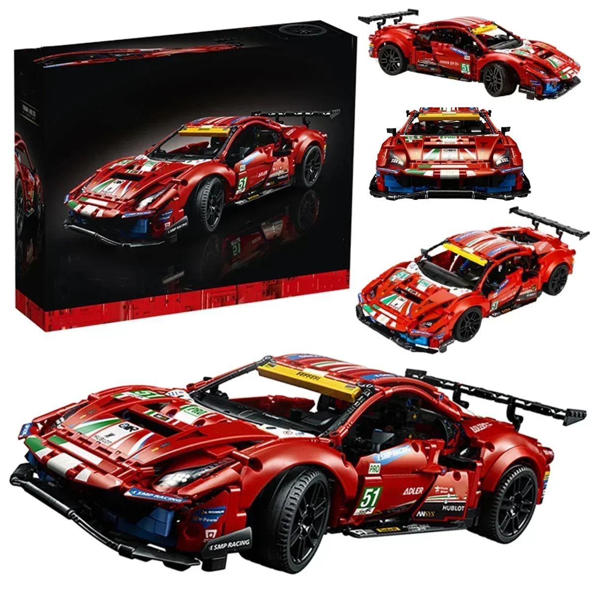 

488 GTE Bricks 42125 Technical Series 1648Pcs Supercar Building Blocks Sports Race Car Vehicle Model Assembly Kid Adult Toy Gift