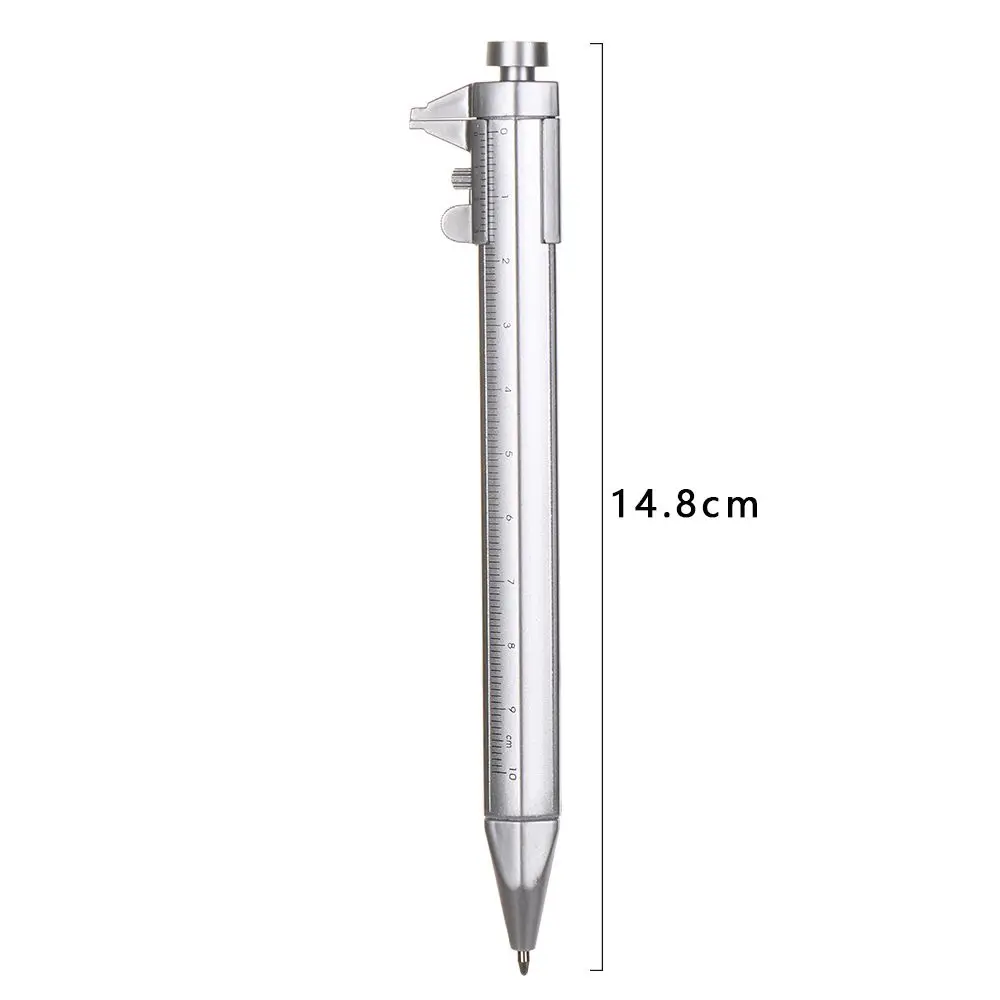 1PC Multifunction 0.5MM Ballpoint Gel Ink Pen Vernier Caliber Roller Pen Stationery Writing Instrument Measuring Tool Pen