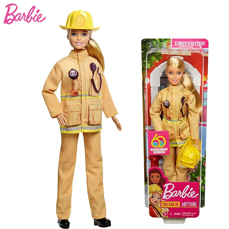 Original career Barbie Dolls Firefighter Fashionista Toys for Girls Assortment Fashion Dolls Kids Bonecas Toys Birthday Gifts