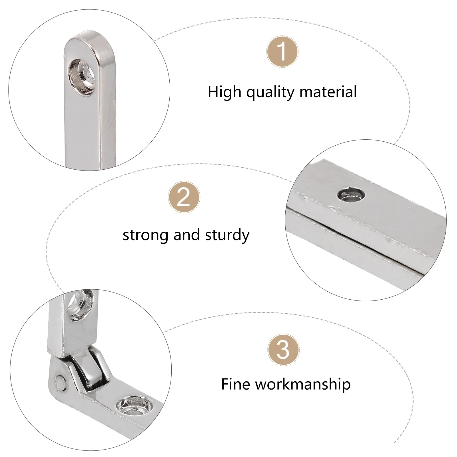 

10pcs Zinc Alloy Hinges High-Quality Half-Surface Cabinet Hardware Decorative Folding Hinge For Jewelry Wine Gift Box Chest