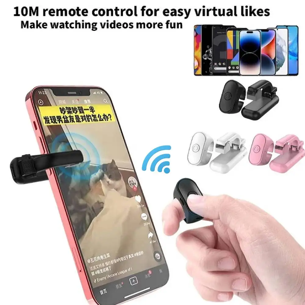 

﻿ 2-in-1 Wireless Page Turner Clicker for Kindle Paperwhite Bluetooth Reading Remote Hands-Free eBook Reading Lazying Watching