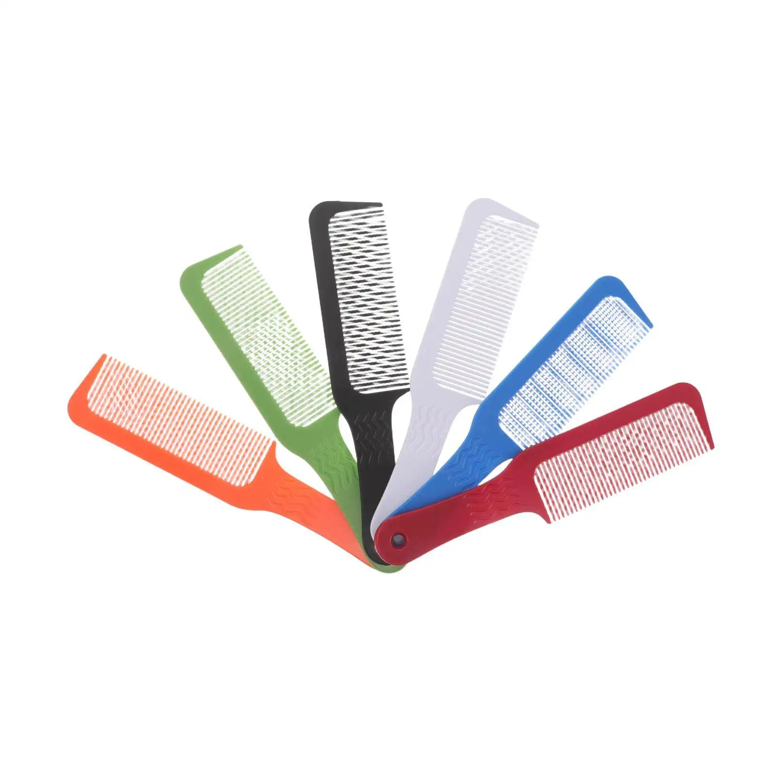 6Pcs Hair Cutting Comb Medium Spacing Professional Salon Barber Styling Tool ABS Antistatic Hairdresser Grooming Accessories Men