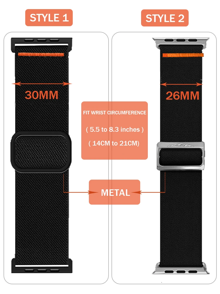 Strap for Apple Watch Band 45mm 44mm Ultra 49mm 40mm 42mm 41mm 38mm 40 44 Mm Wide Nylon Iwatch Series 9 Se 8 2 Correa Bracelet