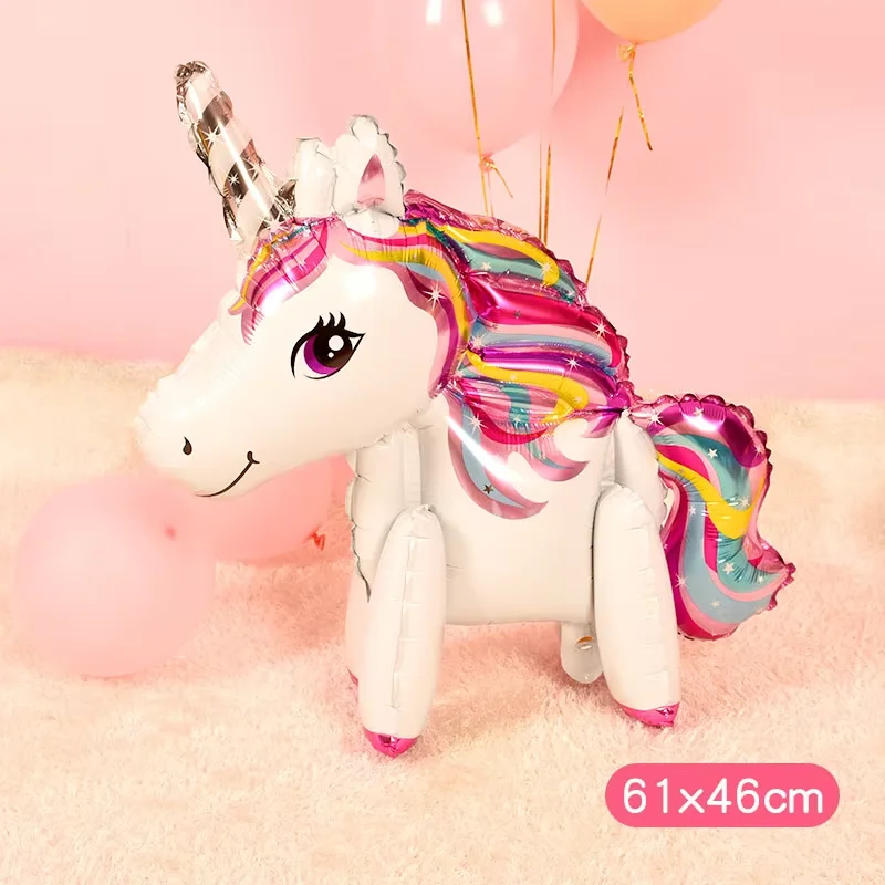 Regenboog Eenhoorn Paard Ballonnen Folieballonnen voor Kinderen Meisjes Verjaardagsfeestje Babyshower Decoraties Gelukkige Verjaardag Globos Cadeau