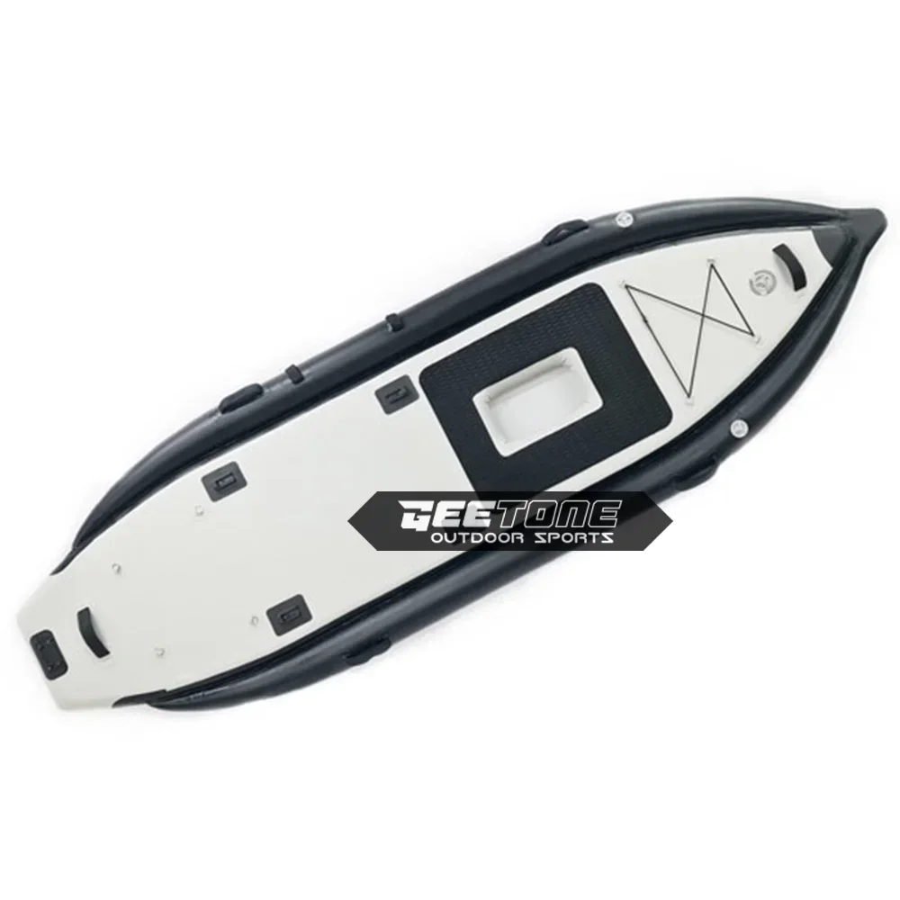 GeeTone Pedal Flap Kayak Inflatable Reinforced PVC 1000D Drop stitch Foot Drive Pedal Fishing Kayaks With Rudder System