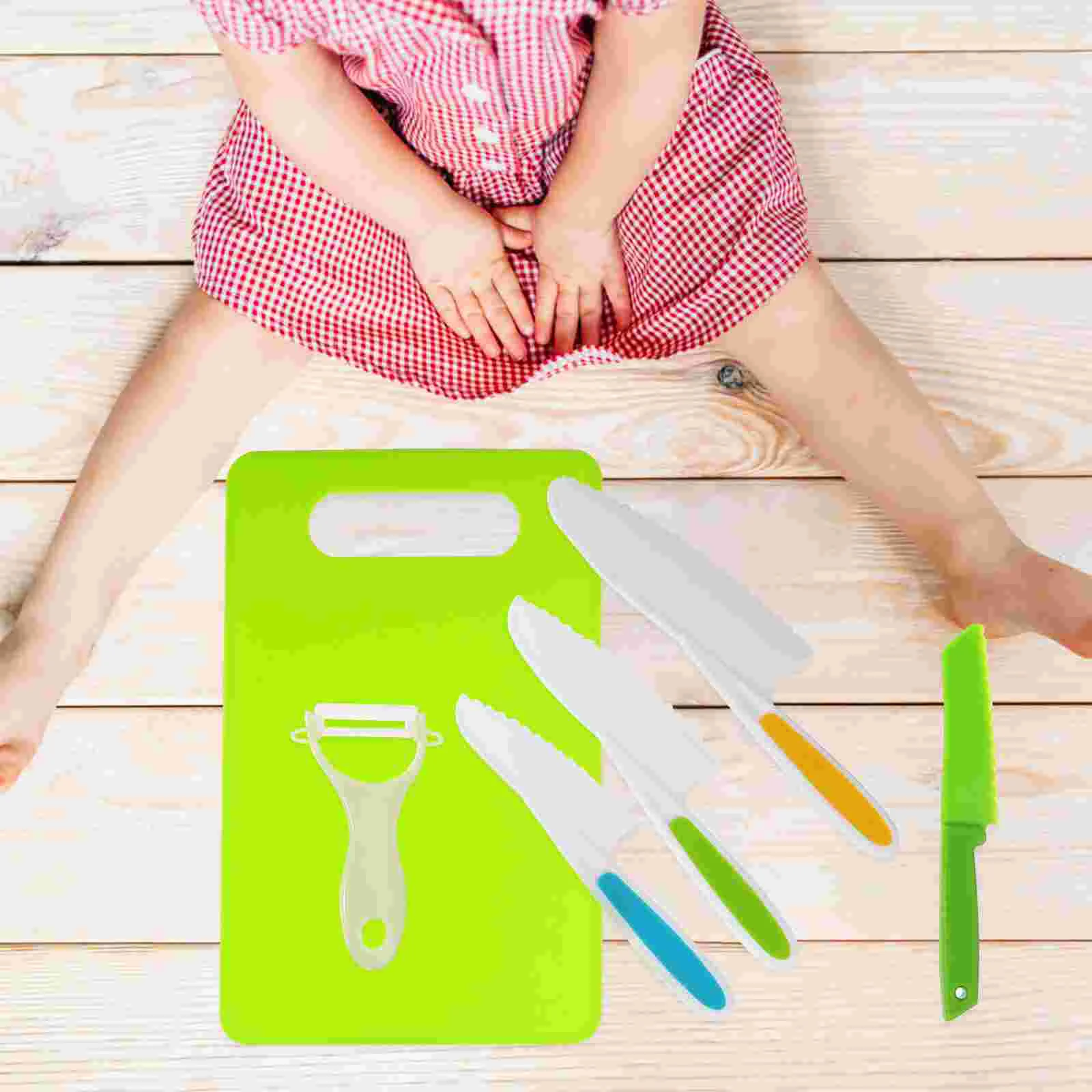 เด็กครัวทําอาหารชุดเครื่องมือรอบสีเหลืองสีเขียวของเล่นเด็ก Playset อุปกรณ์เสริม Pretend Play การศึกษา Sensory