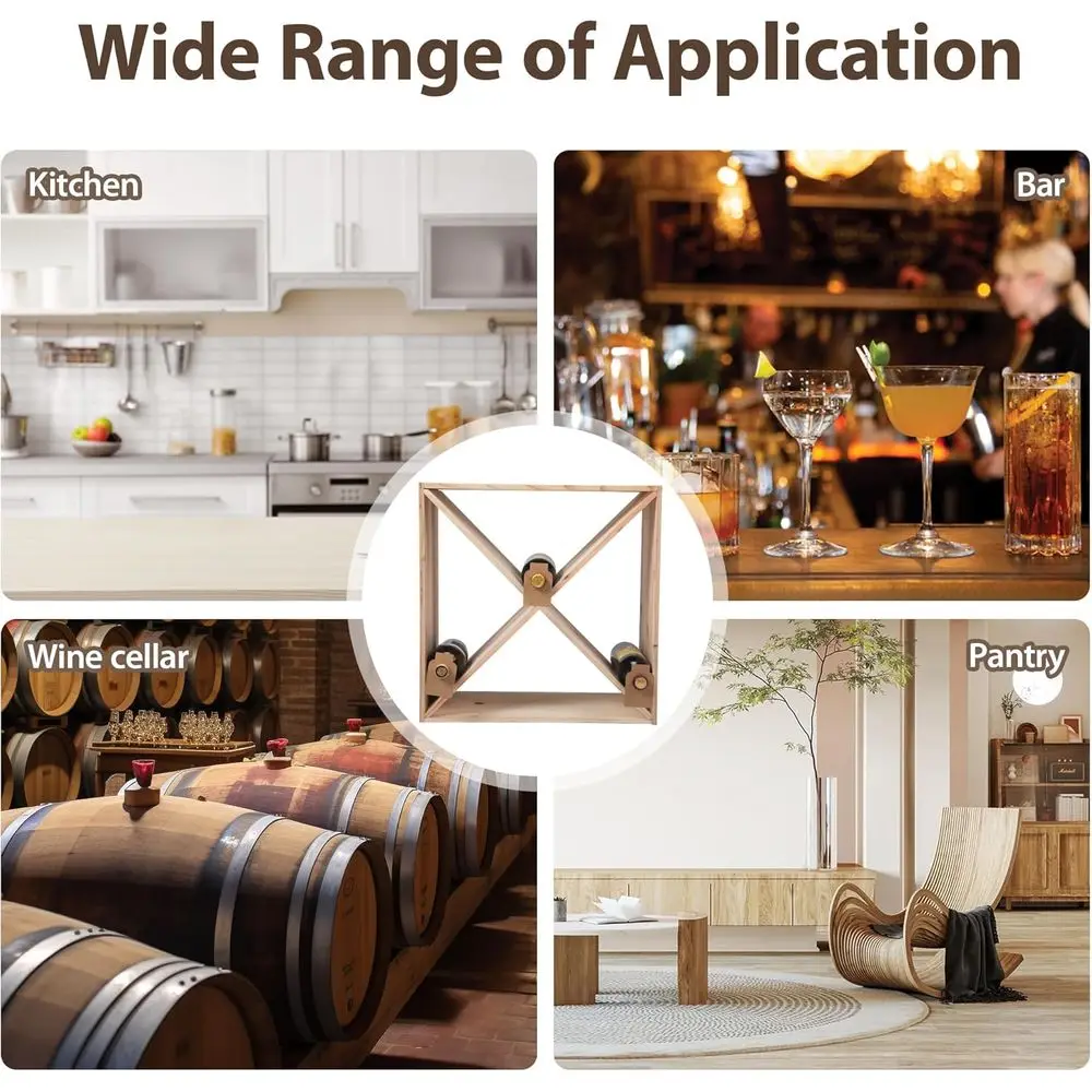 96 Bottle Wine Rack Countertop Wine Storage Cube Freestanding Wine Holder Wood Storage Shelf for Home Kitchen Bar