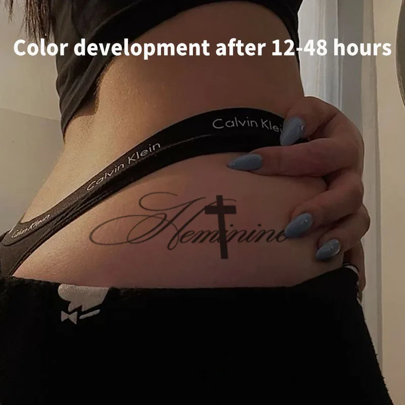 ملصقات وشم عصير عشبي متقاطع أمريكي مثير للرجال والنساء بأذرع مقاومة للماء وشم متين على الطراز الأوروبي الأمريكي