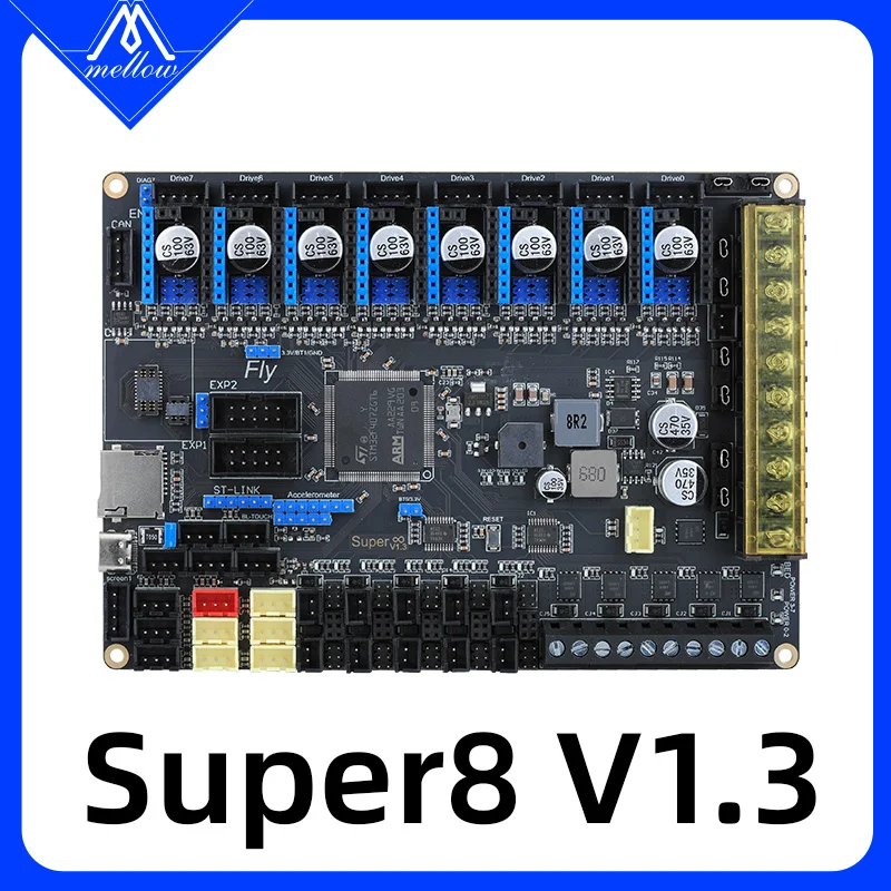 Mellow 32Bit Super8 V1.3 Board 3 48V HV Reprap For TMC2209 Motherboard DIY 3D Printer Voron Vzbot Compatible RRF/Marlin/Klipper