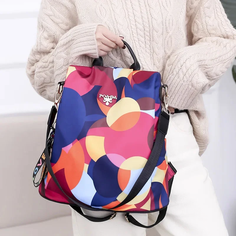 New Anti-theft Backpacks Girls Outdoor Leisure Travel Bags Women Printed Oxford Cloth Bag Fashion Trend Large Capacity Backpack