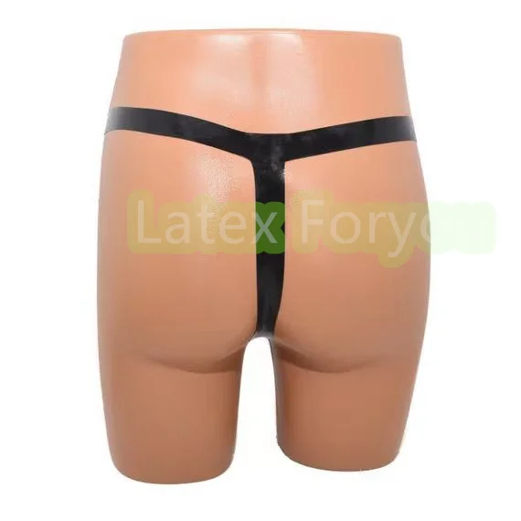

Classic Handmade Sexy Black Male Latex T-back Thong Underwear Rubber Briefs Fetish Latex Underwear Halloween Party Various Color