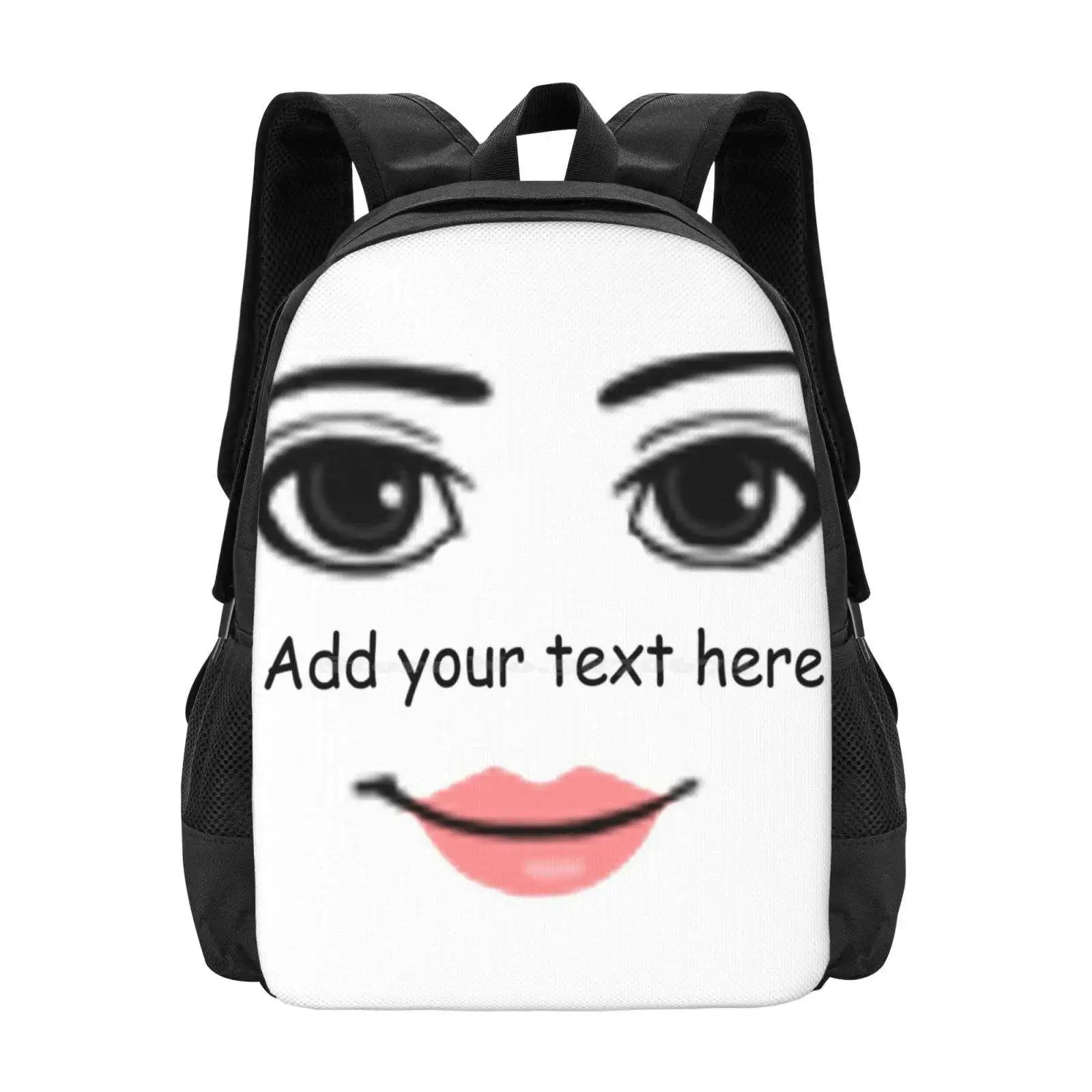 Woman Face Hot Sale Schoolbag Backpack Fashion Bags Woman Face Meme Dank Cursed Gamer