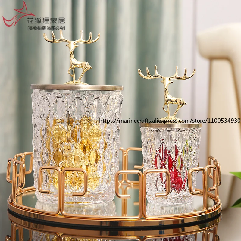 

Creative Light Luxury Candy Jar, Living Room Coffee Table Entrance Storage Ornament, Home Soft Decoration , TV Decoration