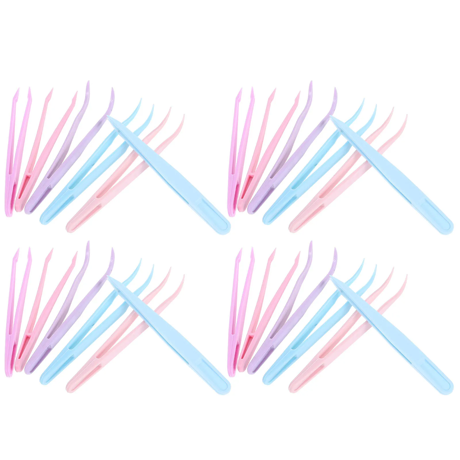 

36Pcs Precision Plastic Tweezers Lab Curved Straight Tips Craft Nail Art Jewelry Making Tools Fine Tip Tweezers