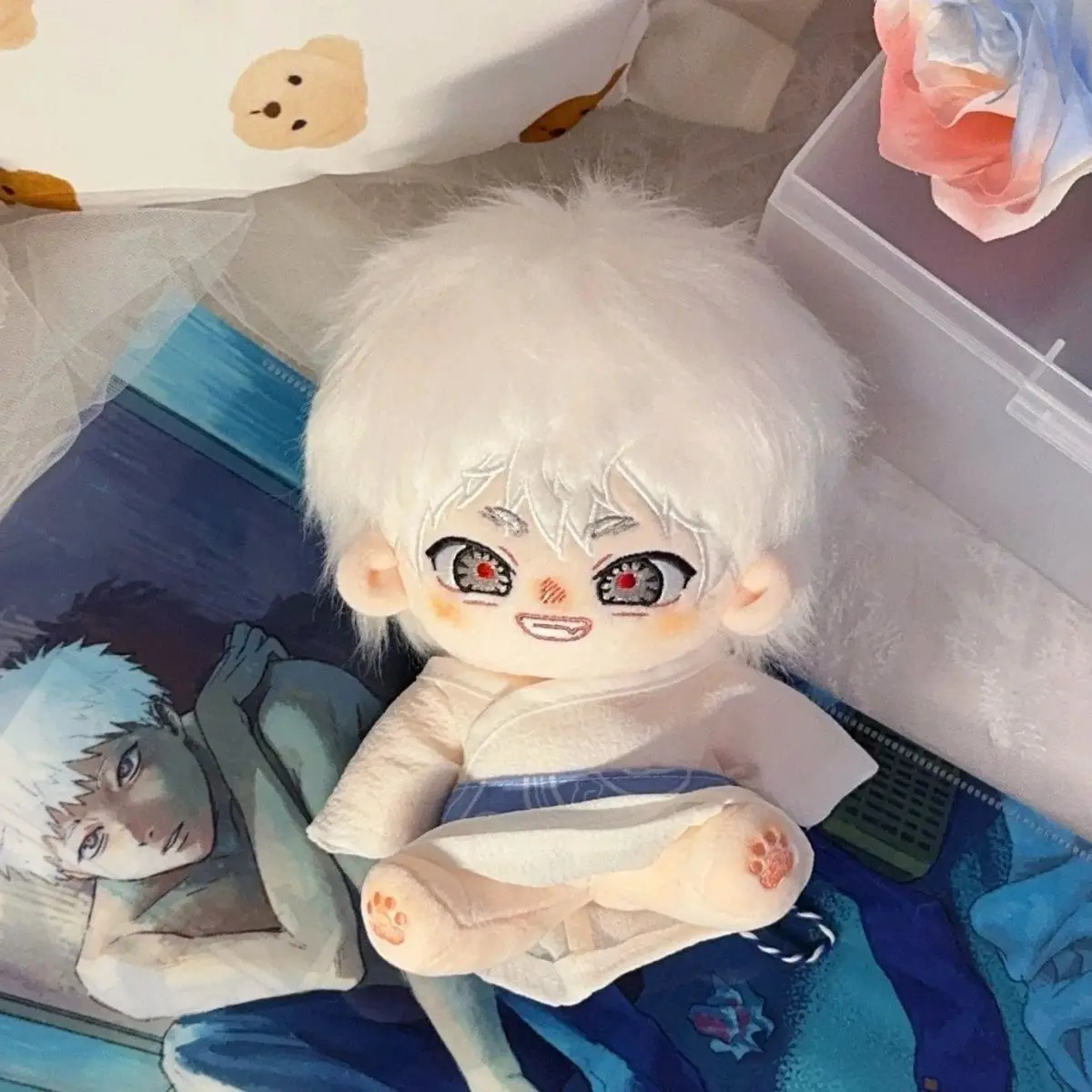 20cm The Summer Hikaru Died  Yoshiki Tsujinaka Stuffed Cotton Doll Toys Kawaii Dress-up Cotton Doll Gift Puppets Xmas