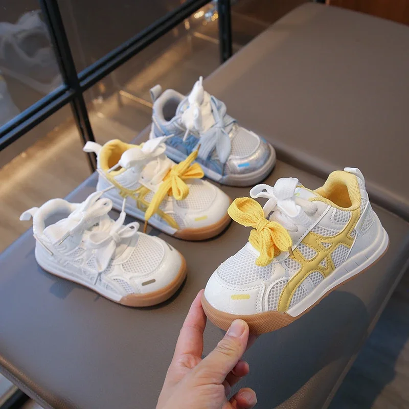 2025 New Autumn Children Shoes For Boys Mesh Breathable Kids Sport Shoes Non-slip Fashion Toddler Girls chunky sneakers