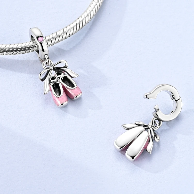 New 925 Sterling Silver Confidence Bloom Ballet Dancer Charms Pendants For Women Fit Original Bracelet DIY Jewelry Gifts