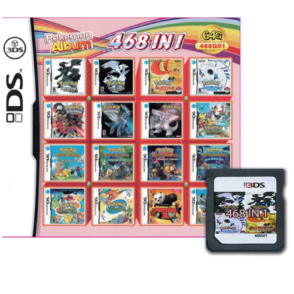 4300 in 1 Card Compilation DS NDS 3DS 3DS NDSL Game Cartridge Card Video Game Handheld Player (R4 card)