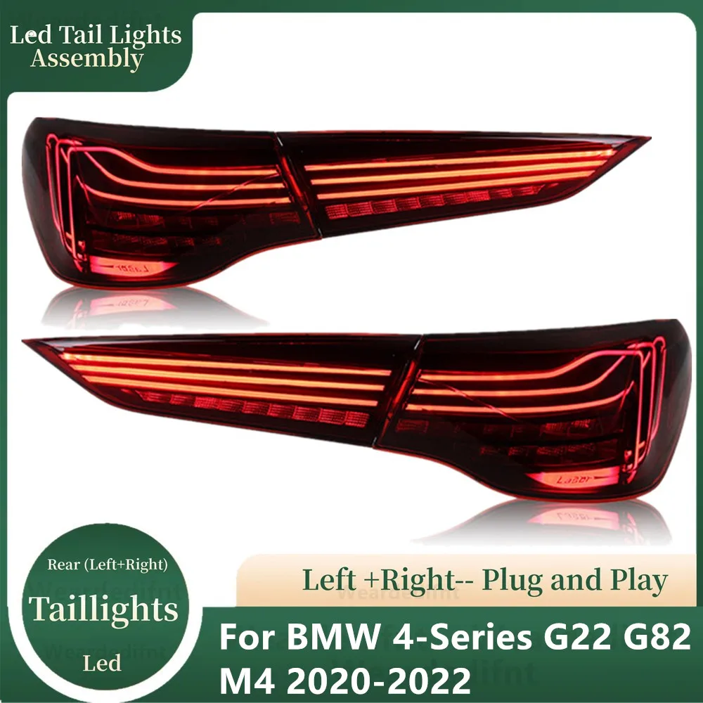 LED Taillights For BMW G22 G23 G26 G82 M4 CSL  4 Series Rear Tail Light Turn Signal Lamp Car Accessories