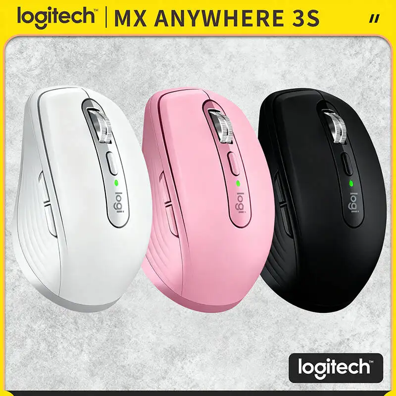 

Компактная мышь Logitech MX Anywhere 3S, эргономичный дизайн, перезаряжаемая, с быстрым прокруткой для портативных ПК Mac
