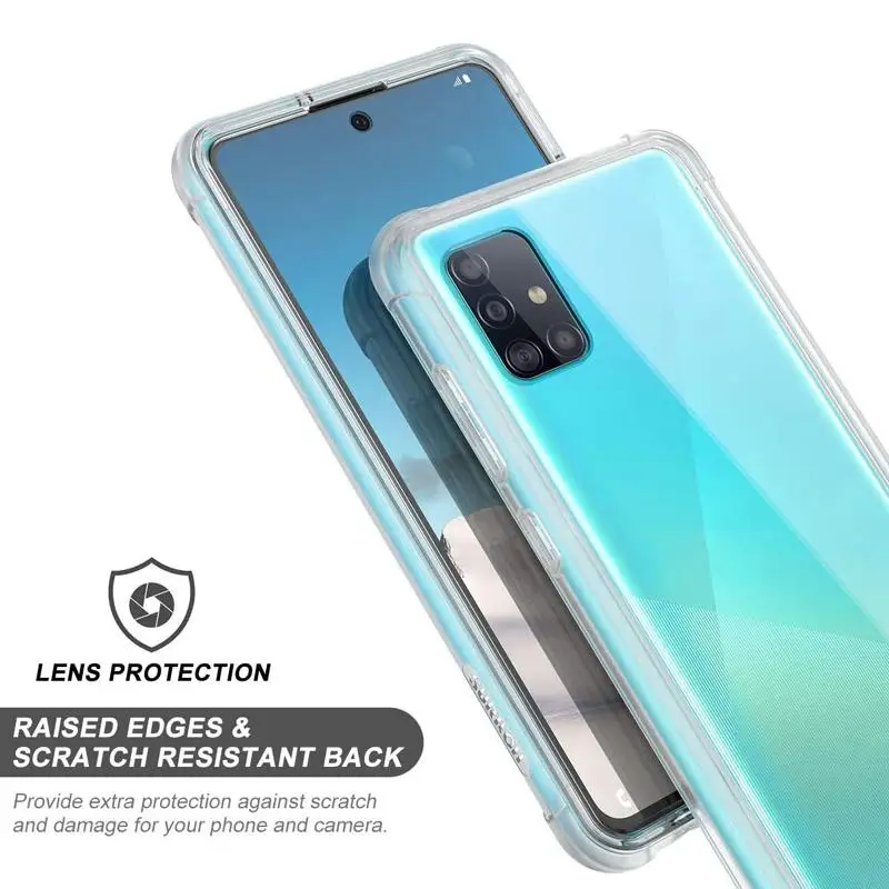 360-Grad-Transparente Hülle für Samsung Galaxy A51 A71 A52 A53 A54 A55 A56 5G A21S A26 A36 A31 A41 stoßfeste Abdeckung Fundas – Detail 4