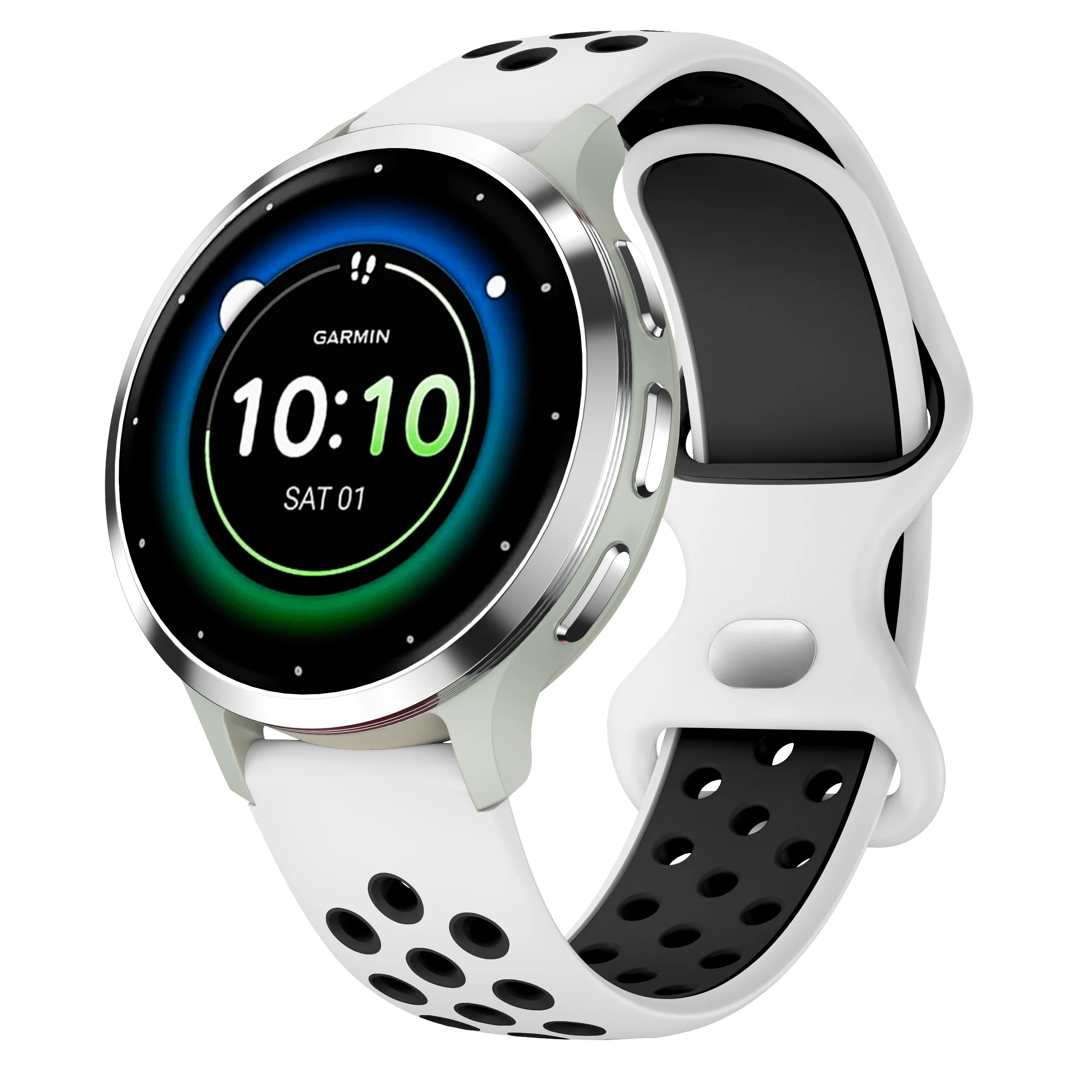 Силиконовый ремешок 18 мм для Garmin Vivoactive 4S/Active S/Venu2S 3S, ремешок для Garmin Forerunner 265S 255S, двухцветный мужской и женский ремешок