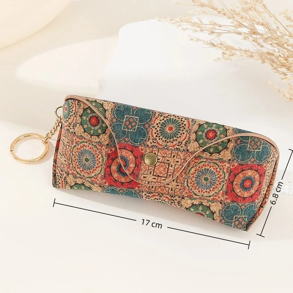 Portable Retro Print Eyeglasses Box Lightweight Pressure-Resistant Glasses Case Buckle Eyewear Box Men