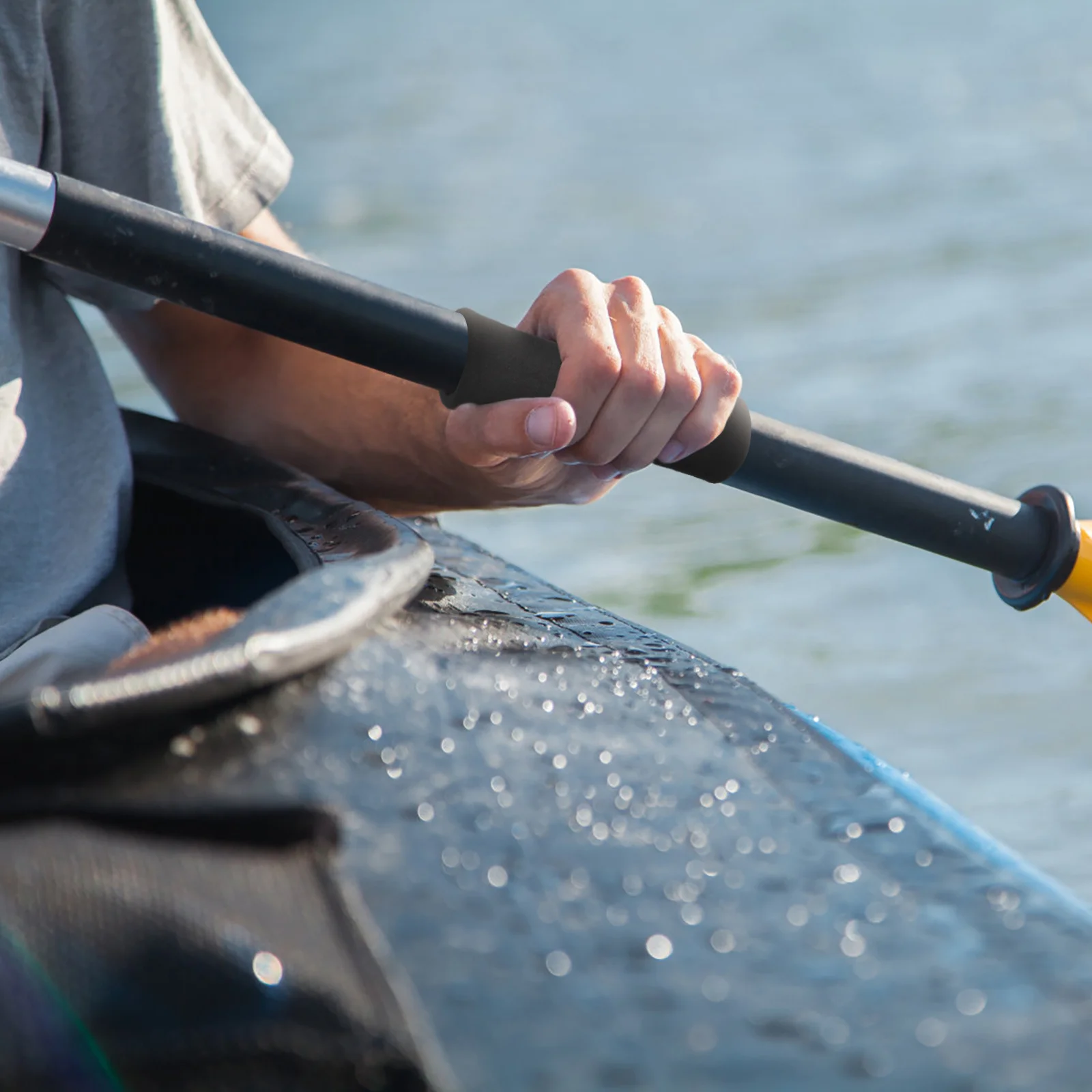 12 قطعة الإسفنج كاياك مجداف القبضات عدم الانزلاق تنفس دائم حامي اليد للاستخدام الطويل كاياك اكسسوارات الرياضات المائية العرض #3