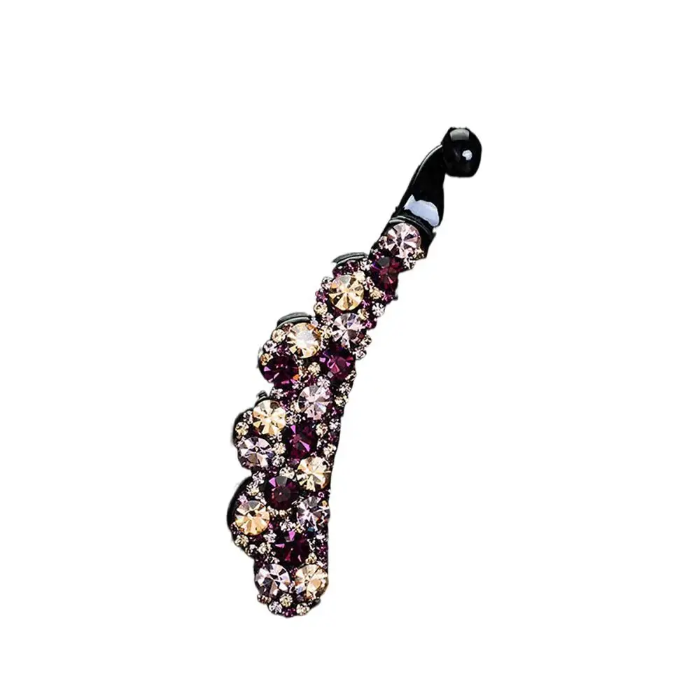 Hair Claw Elegant Headdress Diamond For Girl Vertical Clip Banana Clip Hair Accessories Ponytail Holder Korean Style Hair Clip