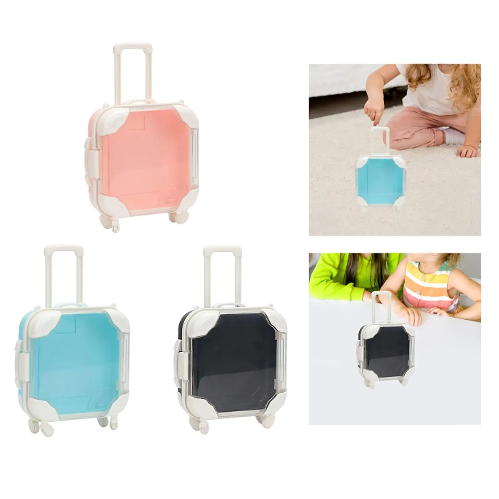 Valise de poupée, Mini boîtier de chariot de voyage, Simulation, large Application, maison de poupée