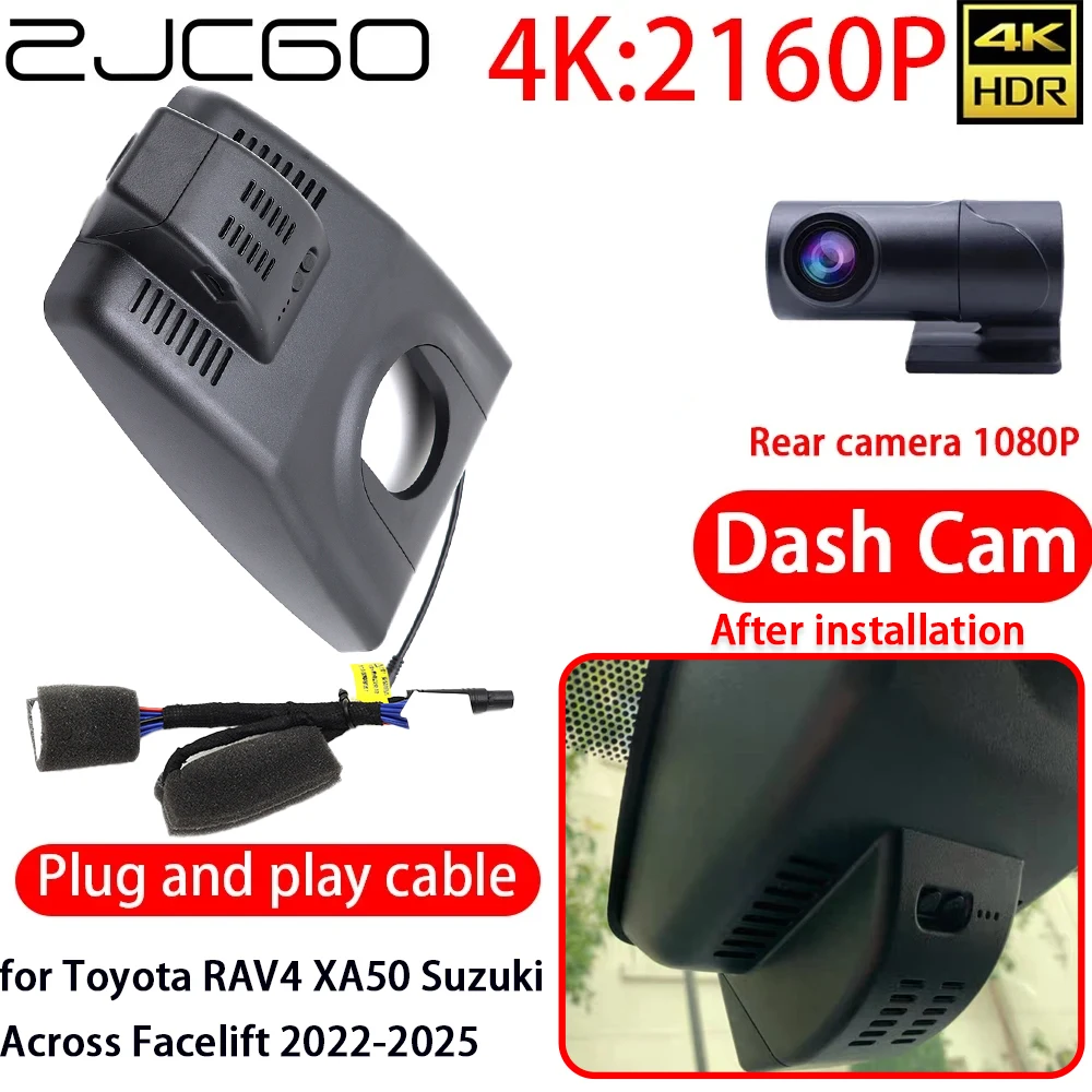 ZJCGO für Toyota RAV4 XA50 Suzuki Across Facelift 2022-2025 4K Auto DVR Dashcam WLAN Front- und Heckkamera 24h Überwachung