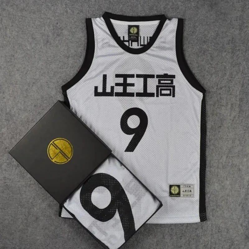 Slam Dunk Sannoh High School No.9 Eiji Sawakita Cosplay Rompi Atasan SD Jersey Basket