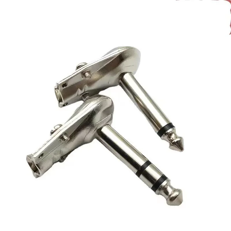 6.35mm Mono Jack złącze pedału efektów gitarowych kolanko 90 stopni 6.5 duży dwurdzeniowy mikrofon audio złącze wzmacniacza mocy