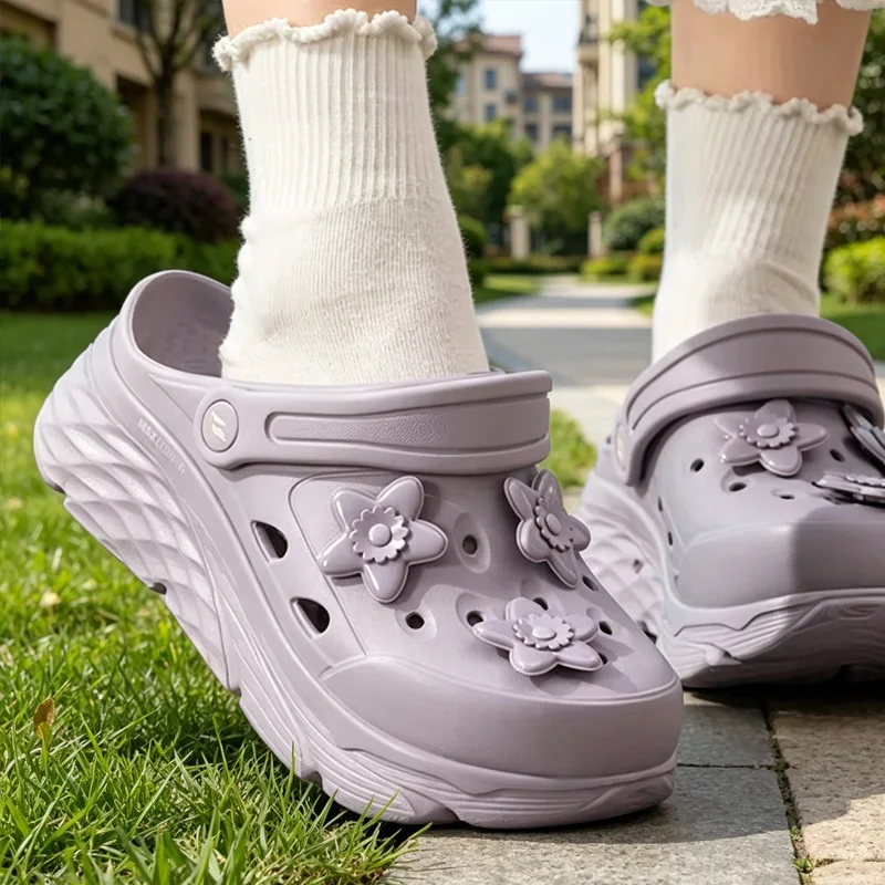Skechers Women Slippers, Soft Non-slip Breathable Summer Indoor Outdoor Casual Shoes 111675-LAV
