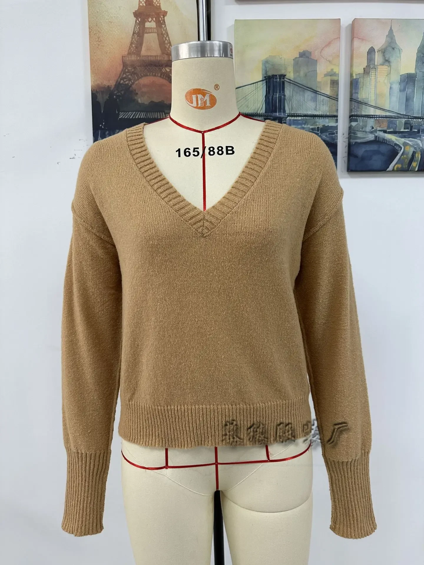 Women's Sweater 2024 Autumn/Winter New Knitted Temperament Fashion Long Sleeve V-Neck Solid Color Casual Sexy Slim Fit Pullover