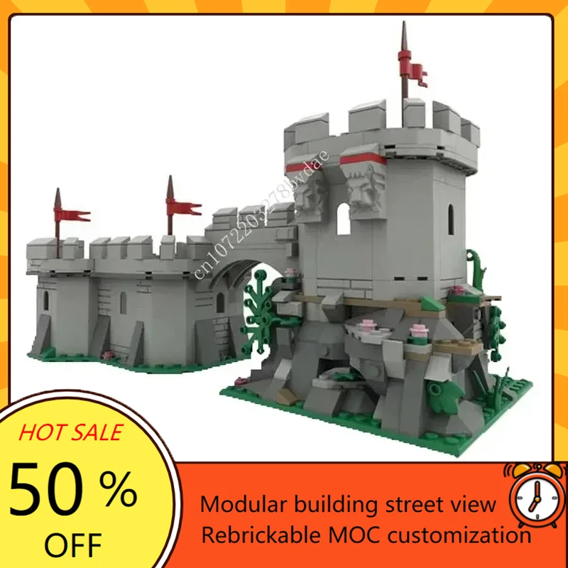 529PCS Customized MOC Medieval outpost Castle Model Building Blocks Technology Bricks DIY Creative Assembly Toys Holiday Gifts