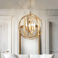 Modern Led Crystal Chandelier For Dining Room Kitchen Bedroom Bedside Lamp Gold Vintage Ring Ball Decorate Ceiling Hanging Light