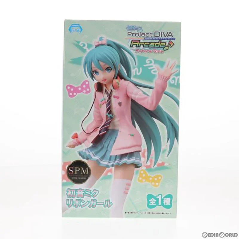 在庫あり-sega-spm-初音ミク-project-diva-arcade-future-tone-初音ミク-リボンガール-pvc-23cm-アニメアクションフィギュア-モデル玩具