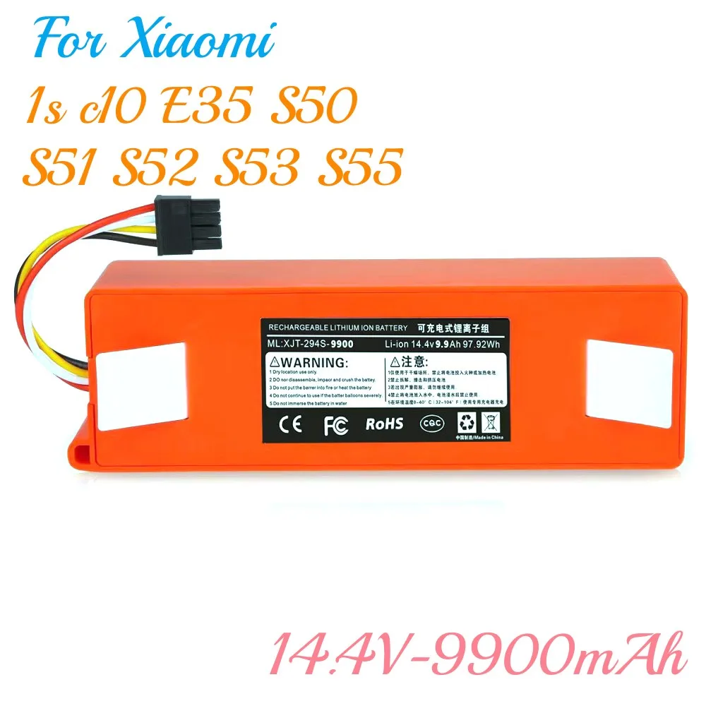 100%。 New. Vacuum Cleaner Robot Battery Pack  RoboRock S5 Max, S50, S51, S52, S55, Accessories, 14.8 V, 6800 MAh,