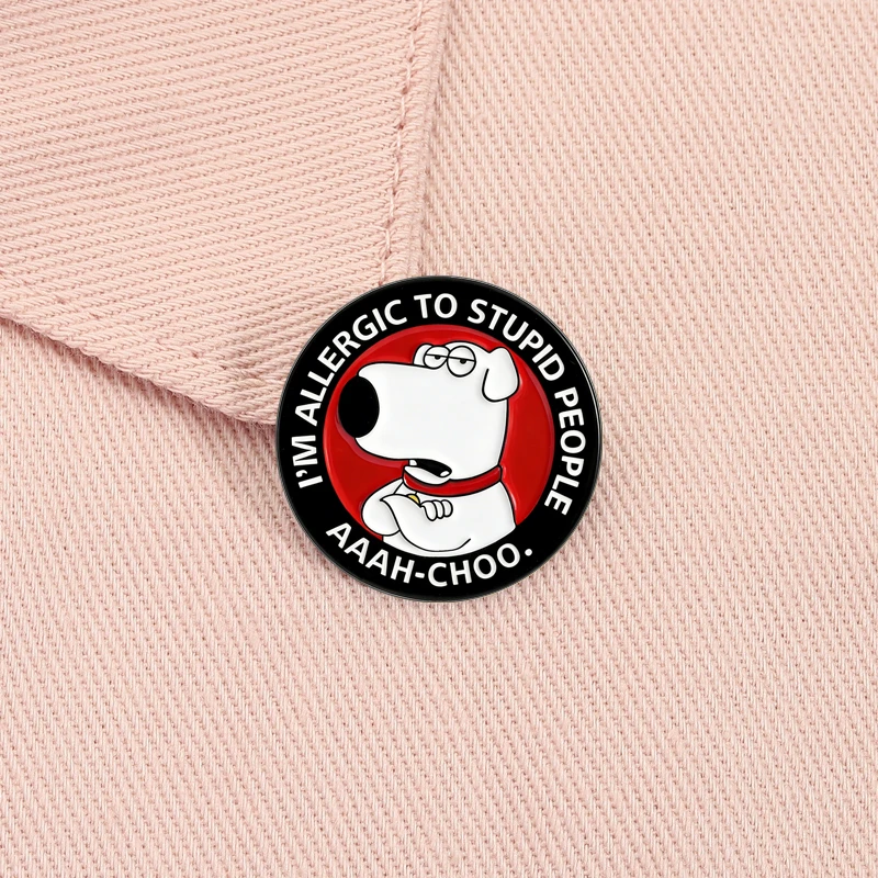 Simpatico gatto cane procione smalto spilla animale cartone animato spilla spille distintivo sullo zaino accessori di abbigliamento gioielli di moda regalo per bambini-image