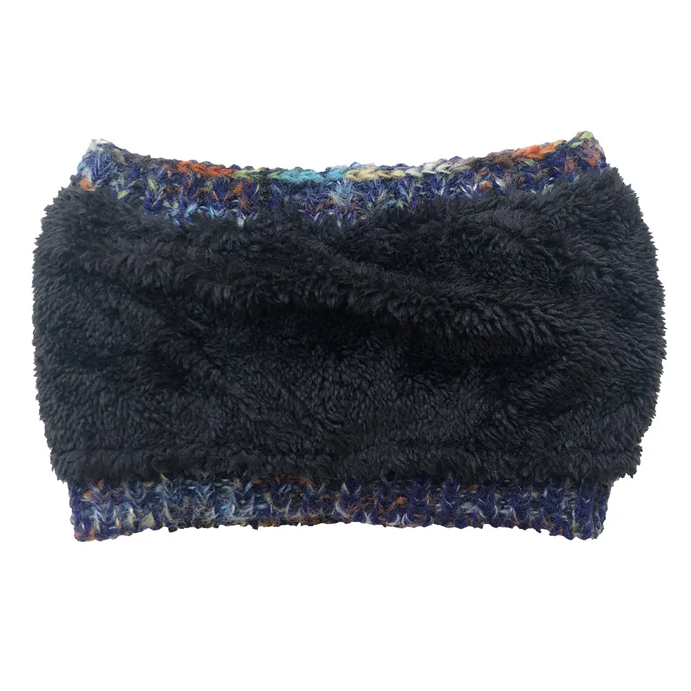 

Knitted Ponytail Hat for Outdoor Camping Navy Colorful Spot Thickened Warm Beanie with Stretchy Fit Machine Washable