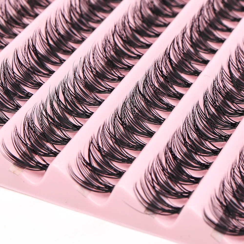 Kit de extensão de cílios finos de 200 peças: onda C/D, 8-14MM, estilos naturais e cosplay, fácil faça você mesmo e reutilizável