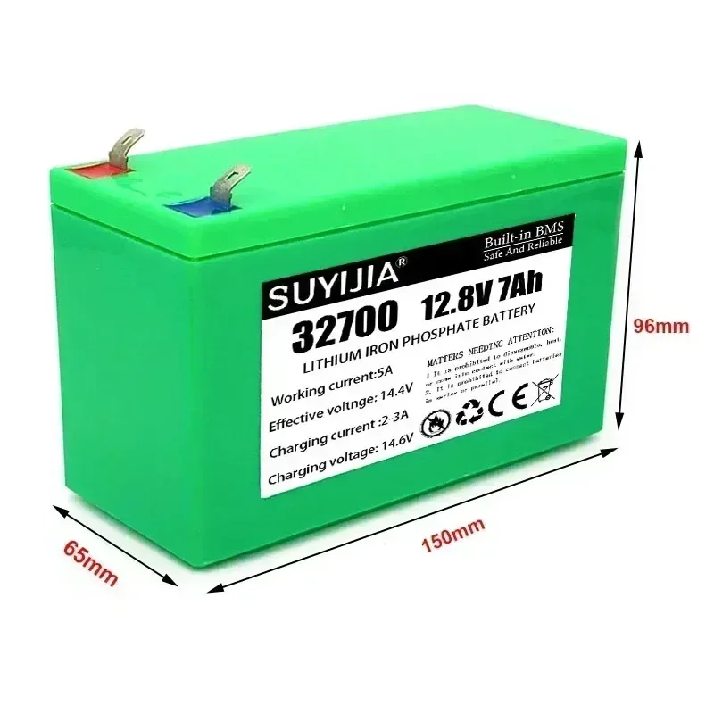 32700 12.8V  Lifepo4 Battery Pack 7000mAh Sprayer Farm Tools Rechargeable Battery Solar Electric Lighting Outdoor Power Supply