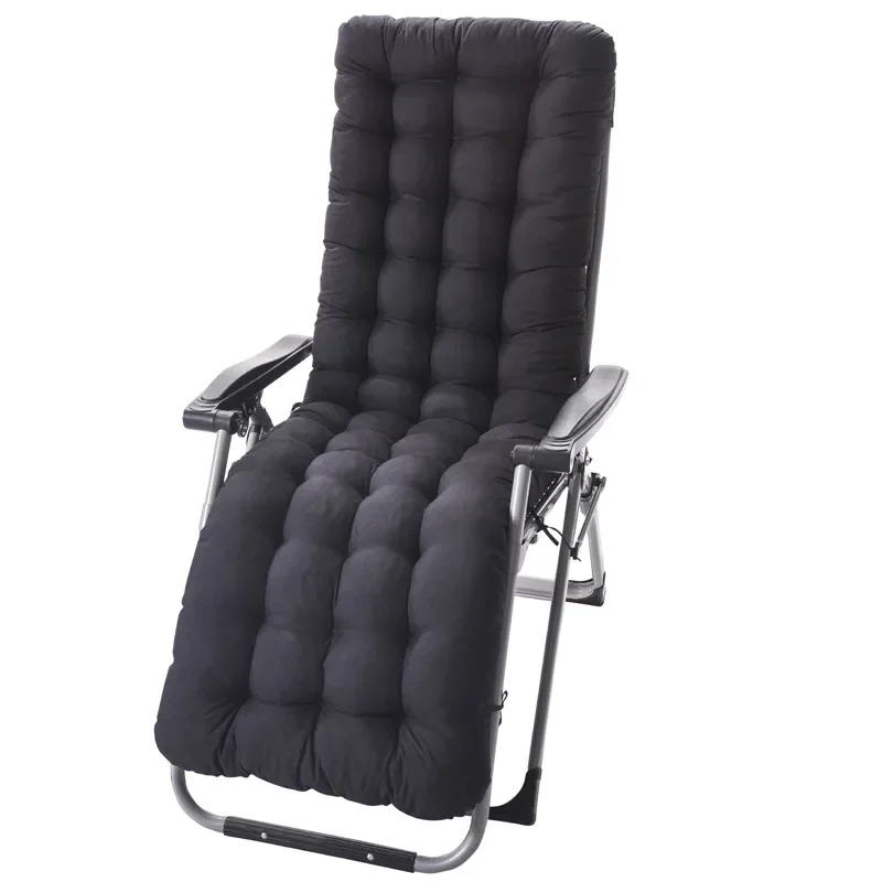 Autumn Winter Recliner Deck Chair Sun Lounge Cushion Thickened Double-sided Available Rocking Chair Folding Chaise Cushion