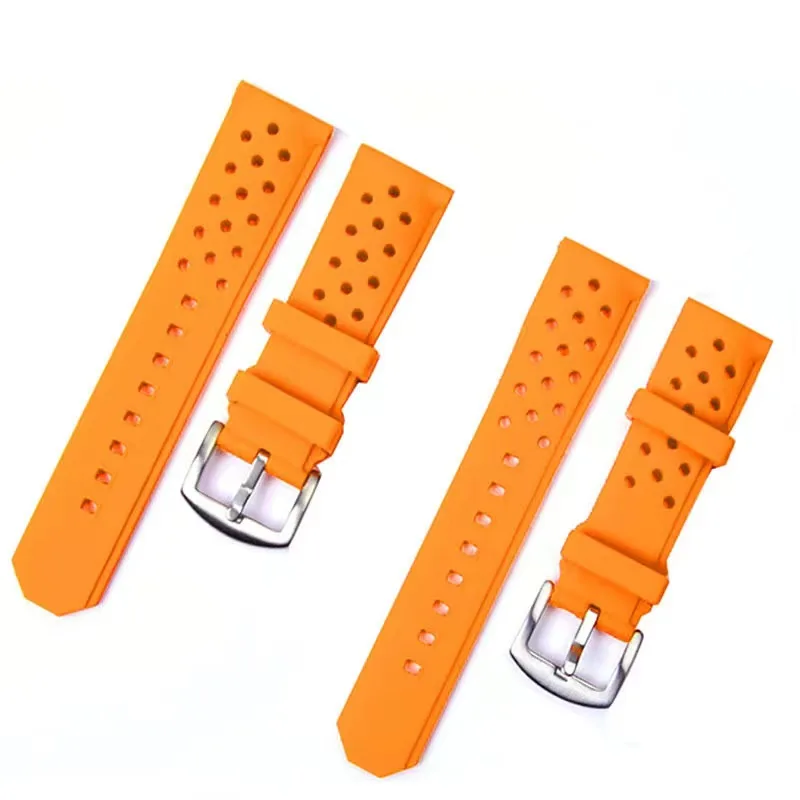 Submersível Silicone Watch Strap, 22mm, Calera, Competitivo, Impermeável